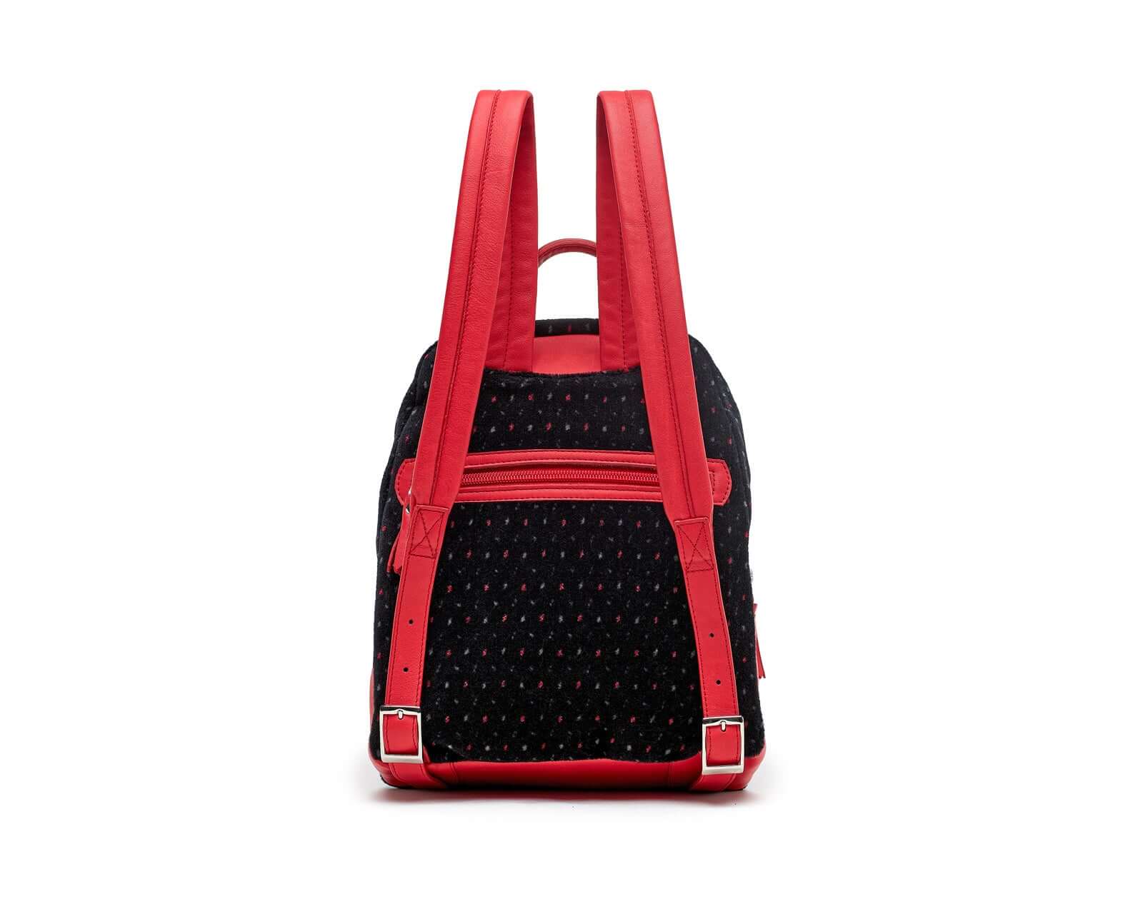 SLP | SAKADO - Sac à dos cuir et velours de laine