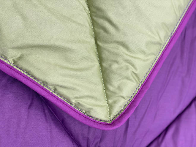 Couette de lit | TOUTE SAISON | Durable et éco-responsbale - Violet-Pistache
