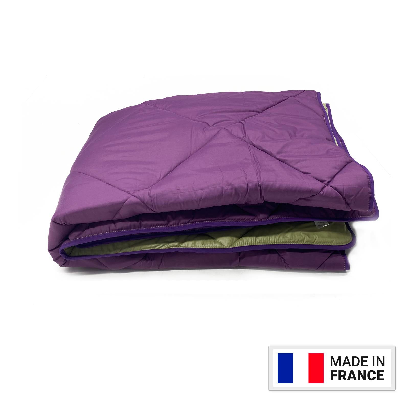 Couette de lit | TOUTE SAISON | Durable et éco-responsbale - Violet-Pistache